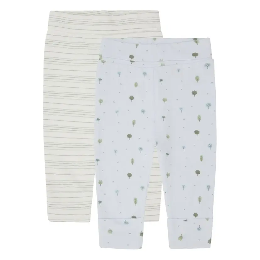 Hust and Claire Hust and Claire - Leggings Baby 2pk Luca Green Sage