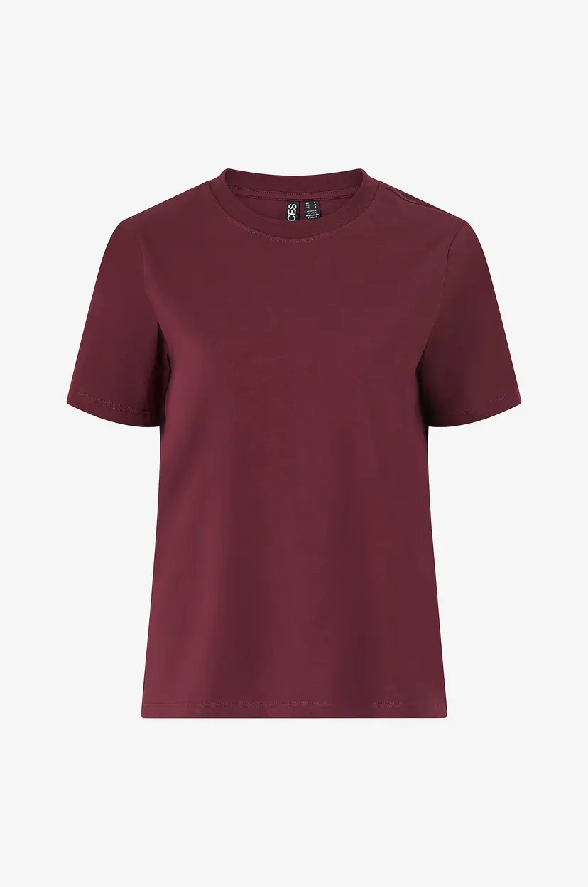 Pieces T-skjorte pcRia SS Solid Tee - Rød