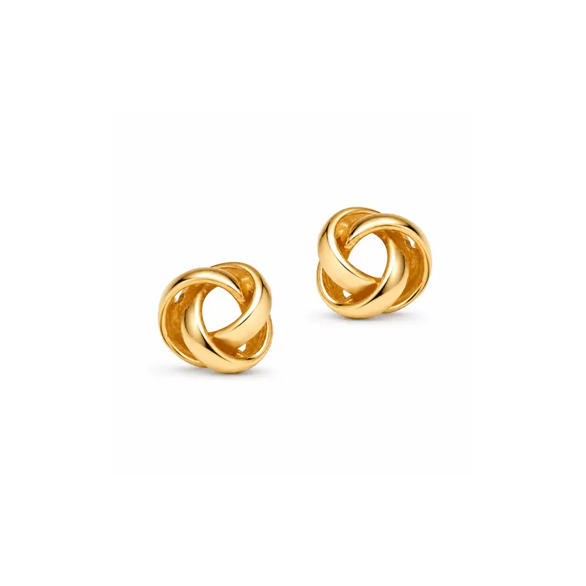 Scrouples Scrouples - 8 karat guld knude ørestikker, 6mm - 105893s