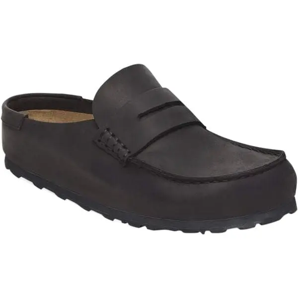 Birkenstock Birkenstock Naples Wrapped Natural Leather Oiled Regular Black