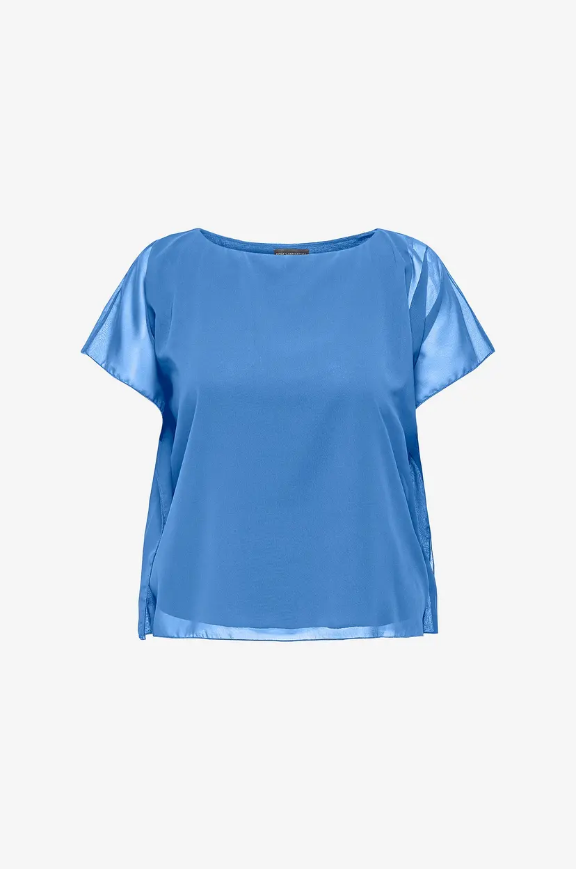 Only Carmakoma Topp carCoko SS O-neck - Blå