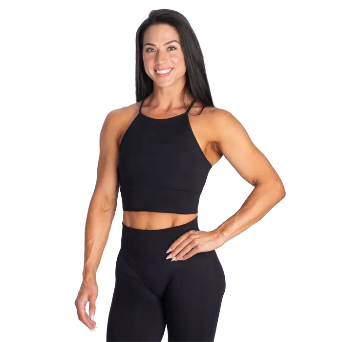 Better Bodies Performance Crop‑Halter Topp Svart
