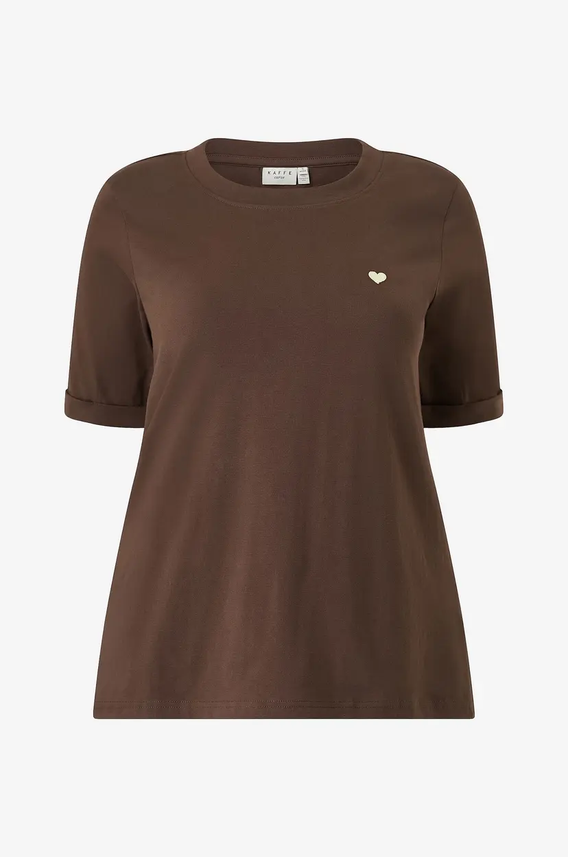 KAFFE Curve T-skjorte KCart tee - Brun