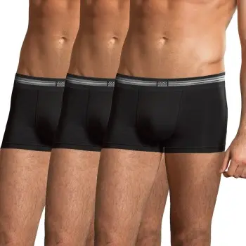 Jockey Jockey 3P Cotton Stretch Short Trunk Svart bomull 3XL Herre