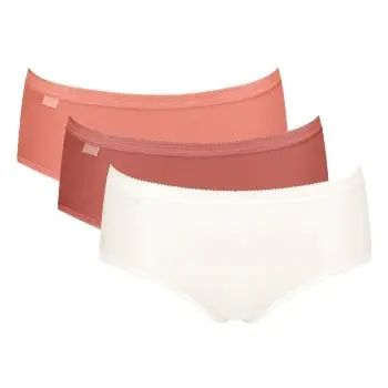 Sloggi Sloggi Truser 3P Basic Plus Midi Colored Lakserosa bomull 40 Dame