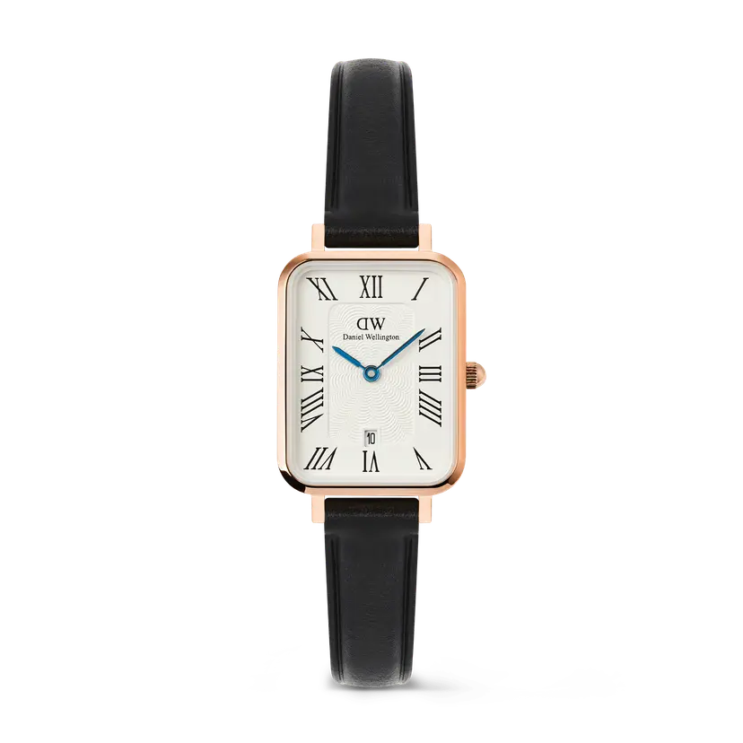 Daniel Wellington Rose Gold 20x26mm Watch Quadro Roman Numerals Date Sheffield | DW