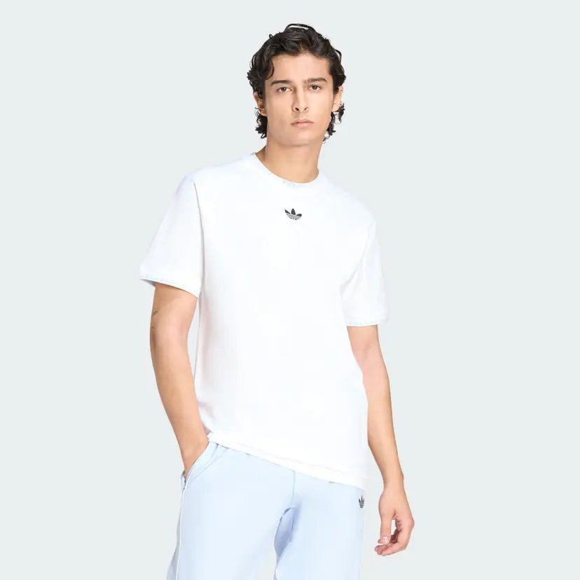 Adidas CHEST STRIPES ENGINEERED COLLAR T-SKJORTE