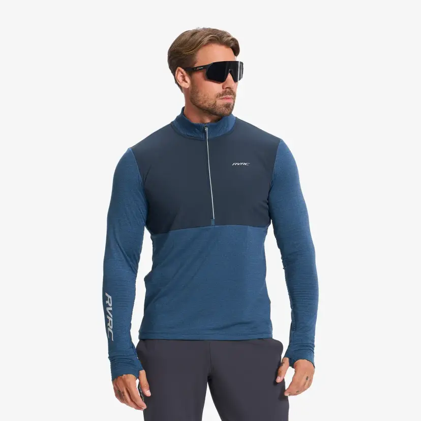 RevolutionRace Discipline Thermo Half-zip Top Herre Insignia Blue/Deep Navy