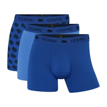 Dovre Dovre 3P Recycled Polyester Boxers Blå/Blå polyester Small Herre