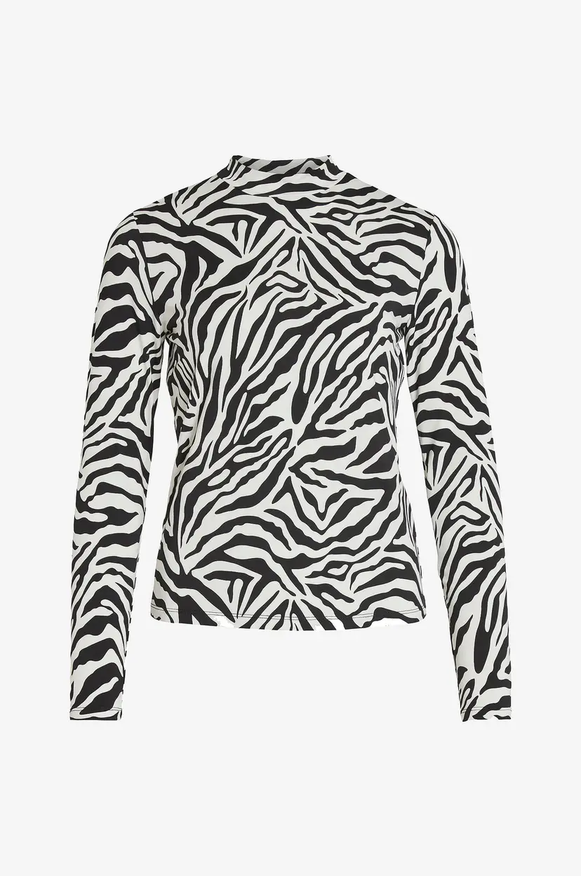 Vila Topp viLeoa L/S Rollneck Top - Svart