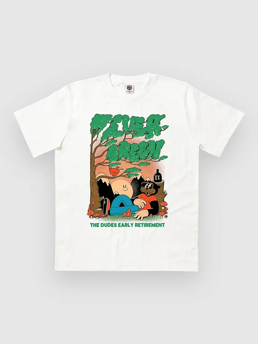 The Dudes The Dudes Evergreen Seasonal T-skjorte hvit
