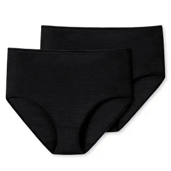 Schiesser Schiesser Truser 2P Modal Essentials Midi Svart Dame