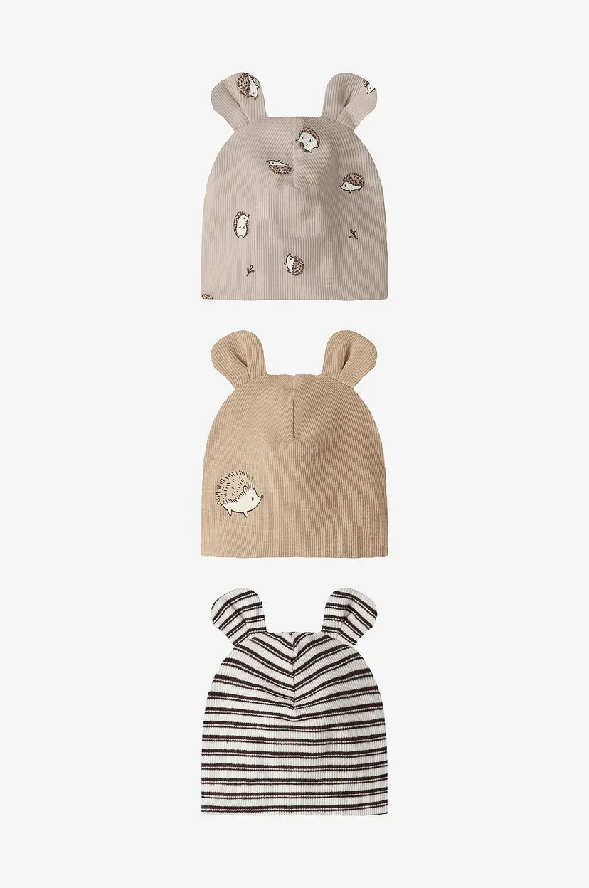 Name it baby Lue Nbnopper Hat Box 3-pack - Beige