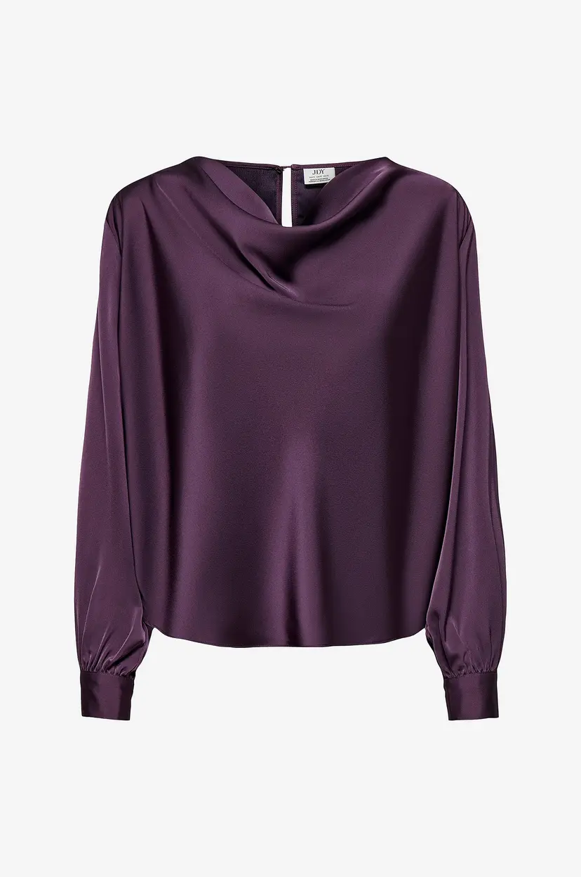 JDY Bluse Jdyrocky L/S Waterfall Top Wvn - Rød