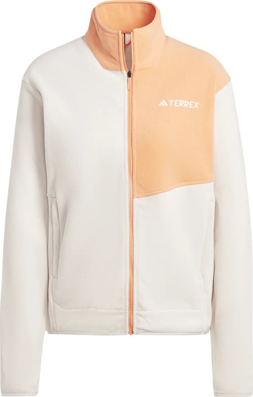 Adidas Adidas Women's Multi Full-Zip Fleece Jacket Putty Mauve/Amber Tint