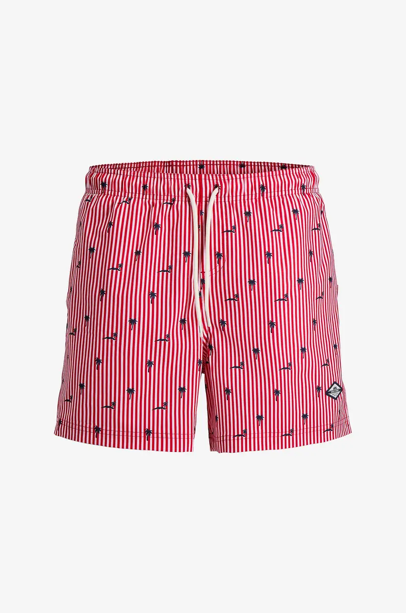 Jack & Jones Badebukse jpstMaui Breeze Mini Stripe Swim - Rød