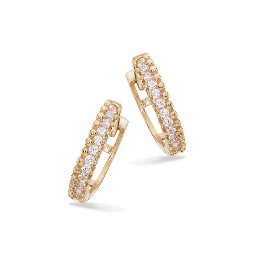 Scrouples Scrouples - 8 karat guld creoler med sten - 115763