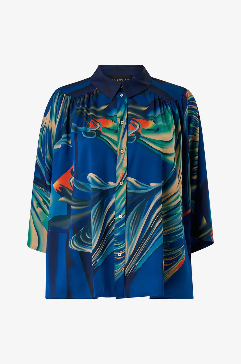 NO. 1 BY OX Bluse Kimono - Blå