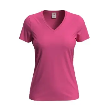 Stedman Stedman Classic V-Neck Women T-shirt Rosa bomull Small Dame