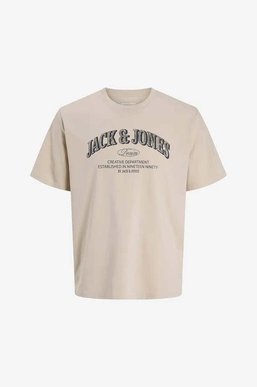 Jack & Jones Plus T-skjorte Jjedenver Logo Tee Ss O-Neck Sn Pls - Grå