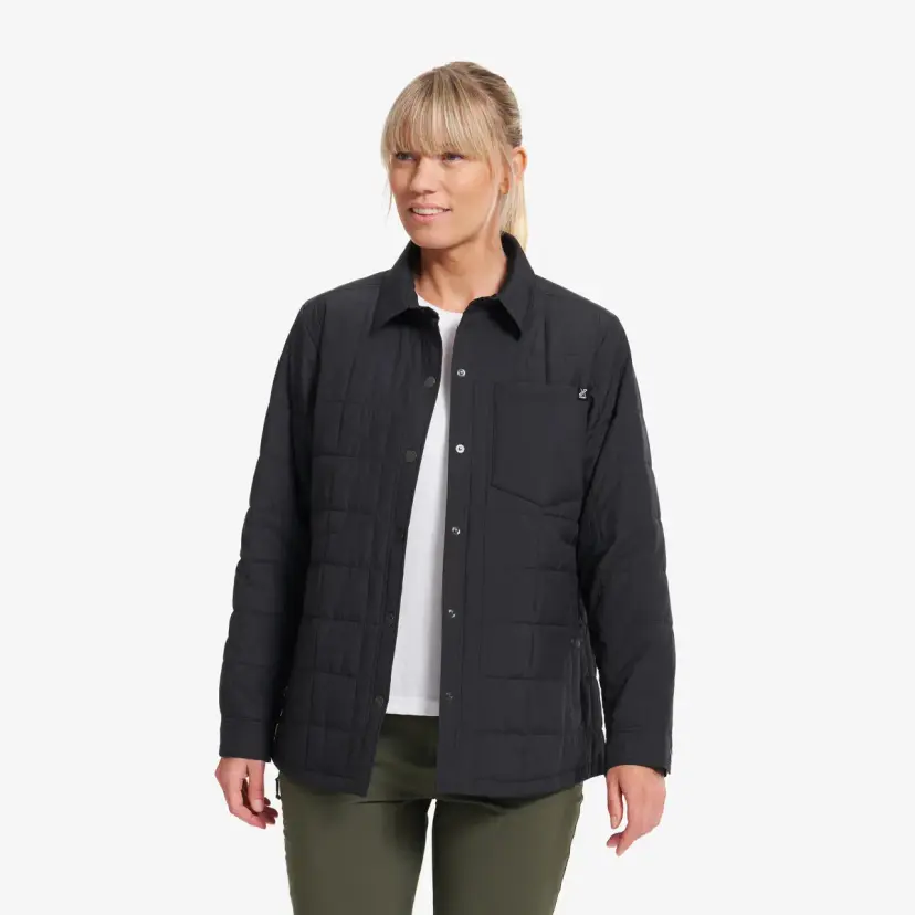 RevolutionRace Grid Padded Overshirt Dame Black