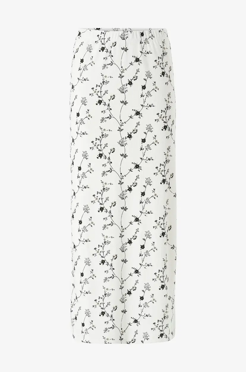 Pieces Maxi skjørt pcKilma HW Long Skirt - Hvit