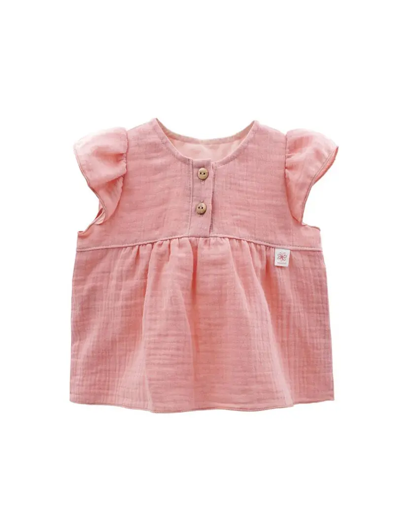 Maximo Maximo Musselin Girl-Top, Altrosa (62/68)
