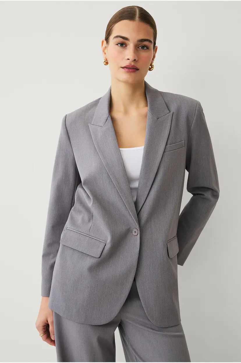 Ellos Collection Overdimensjonert blazer - Grå