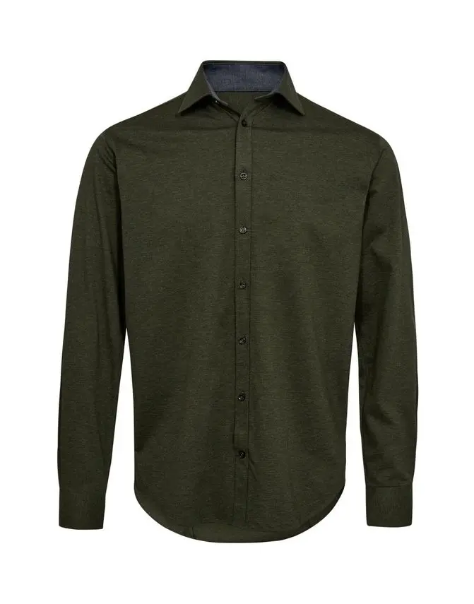 Gino Marcello Modern fit knitted shirt l/s