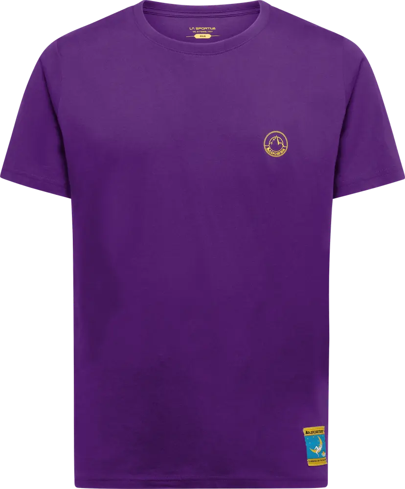 La Sportiva La Sportiva Men's Climbing On The Moon T-Shirt Viola/Giallo