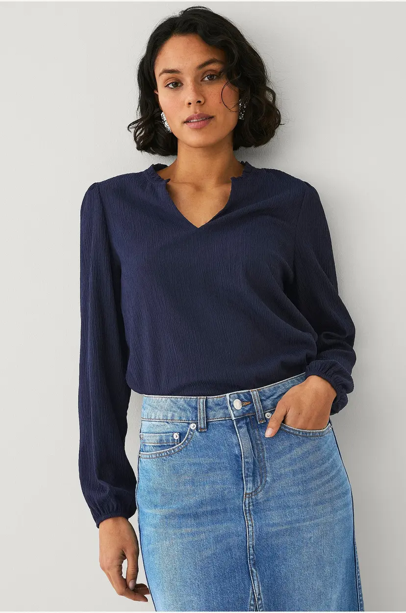 Ellos Collection Topp med struktur - Blå