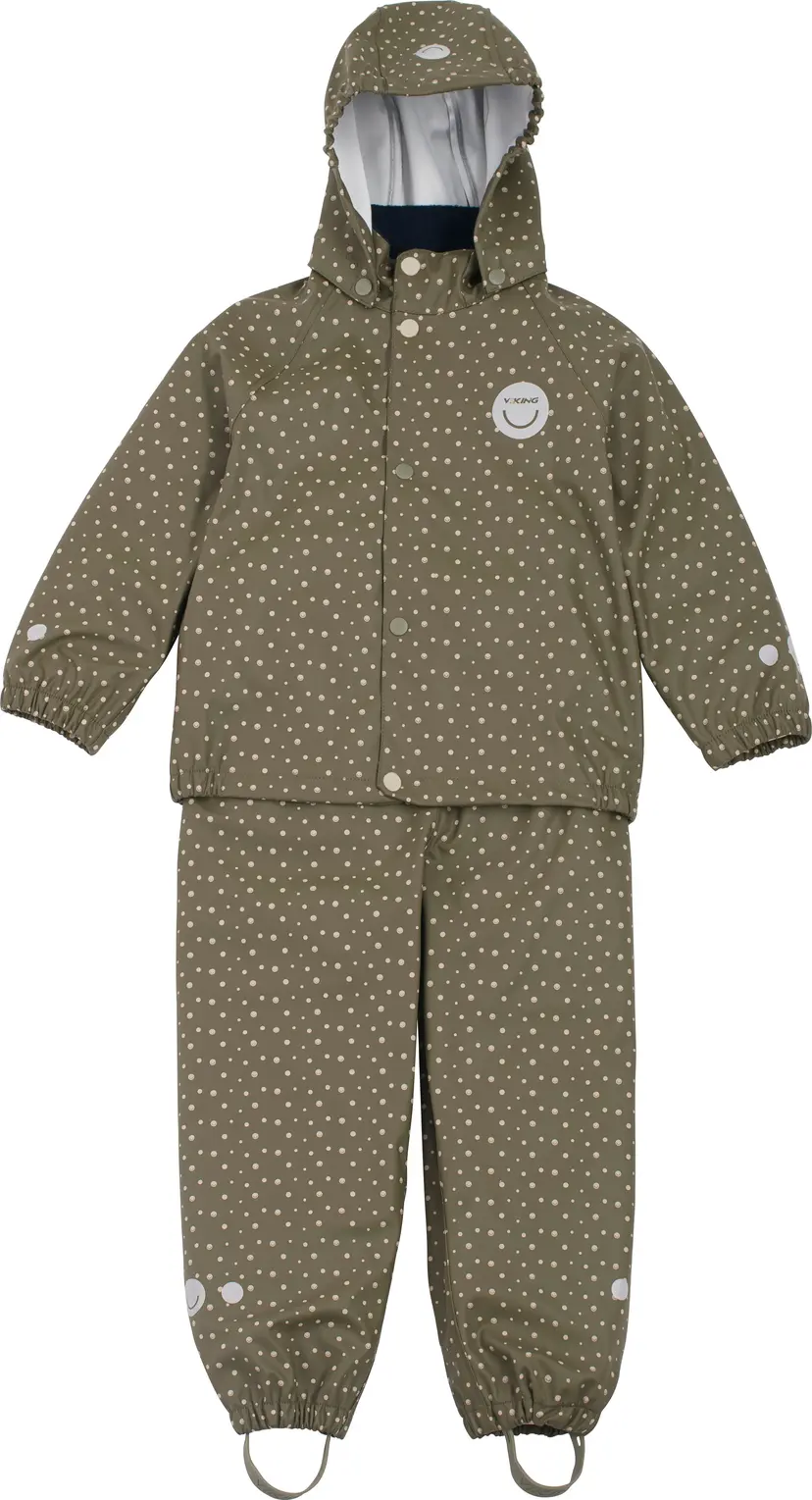 Viking Footwear Viking Footwear Kids' Jolly Print Rainset Olive