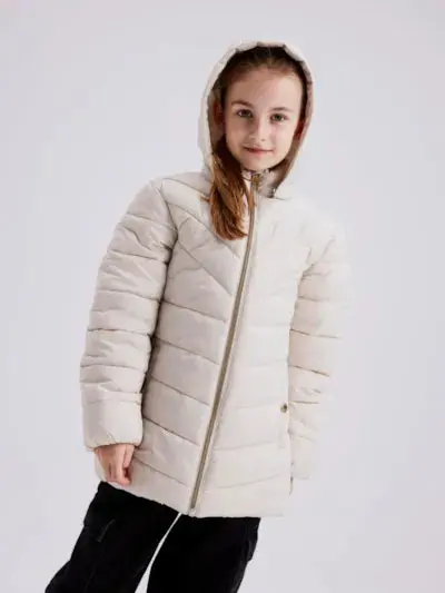 NAME IT Boblejakke "MONAY GIRL" Kids Moonbeam