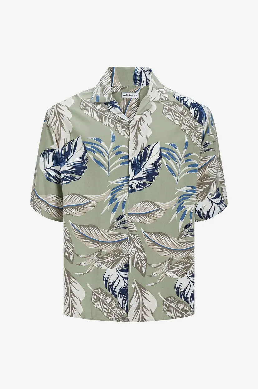 Jack & Jones Skjorte jjeJeff Aop Resort Shirt SS SN - Grå