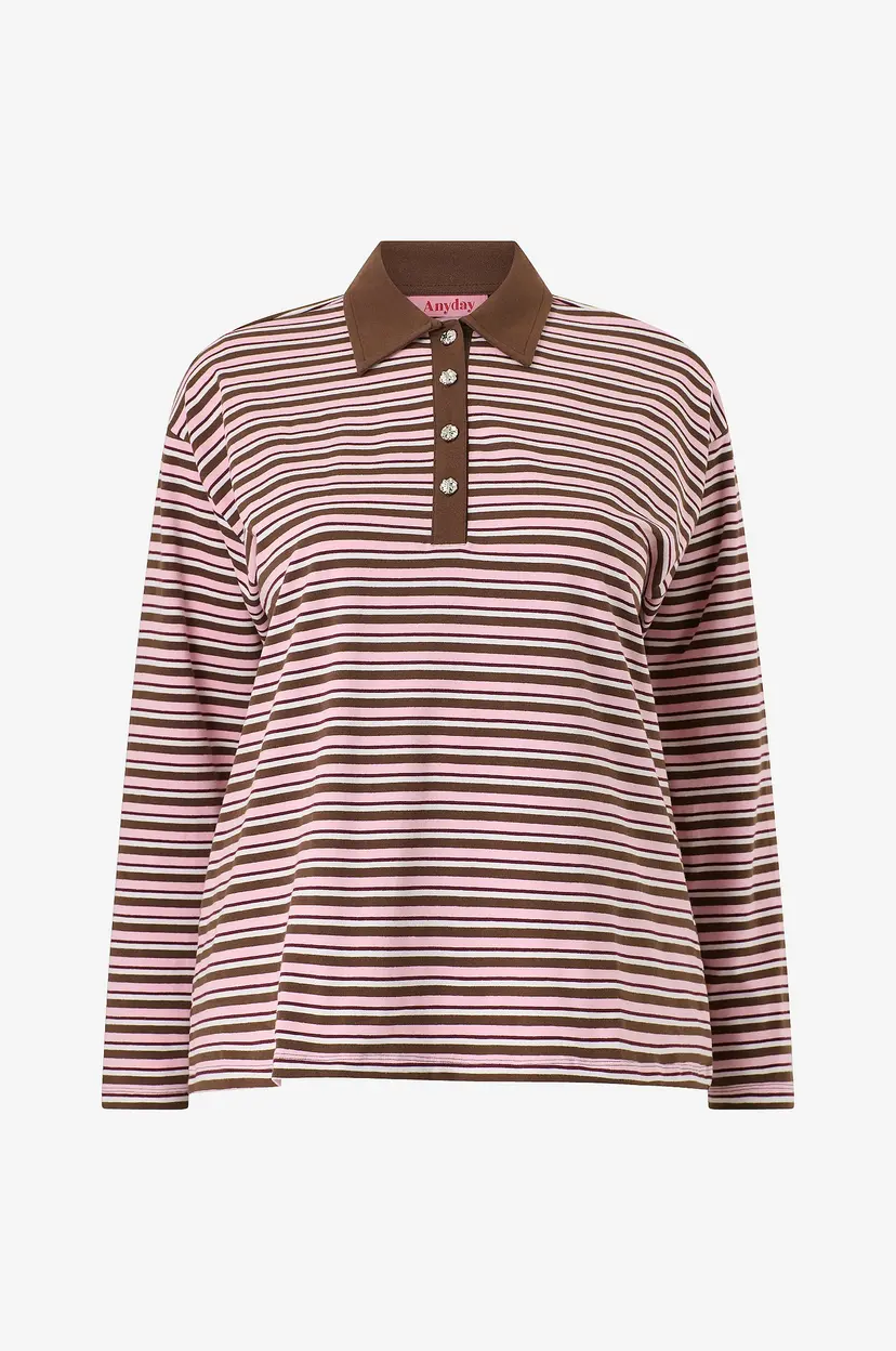 Anyday Langermet topp Any- Pernilla 479 - T-shirt L/S - Brun