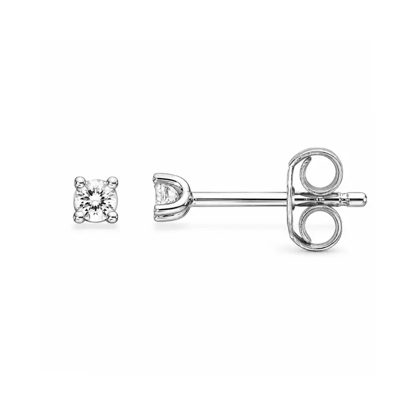 Scrouples Scrouples - Sølv ørestik med zirkonia, 2mm - 139692s