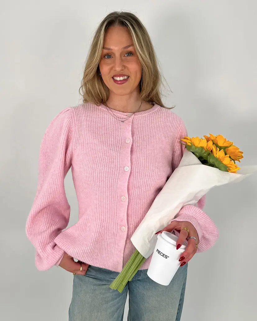 Pieces Strikket Cardigan Silly Puff