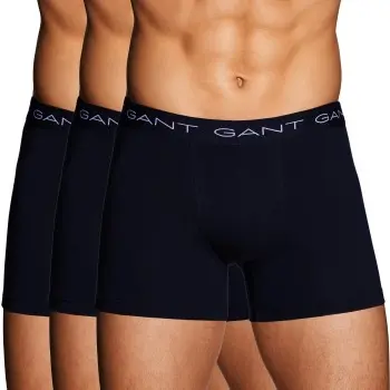 GANT Gant 3P Cotton Stretch Boxer Marine bomull Herre
