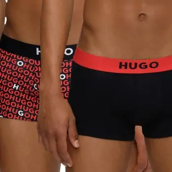 Hugo HUGO 2P Brother Trunk Svart/Rød bomull Herre