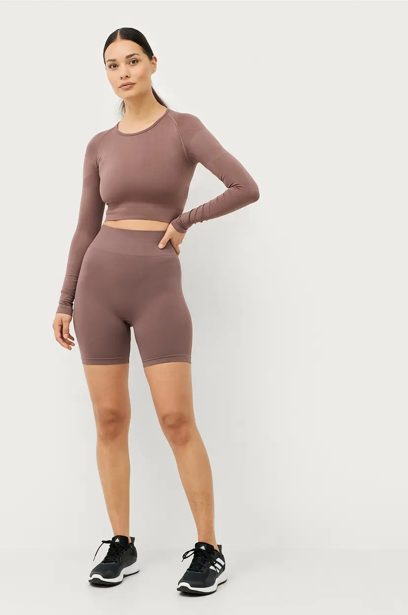 Ellos Collection Treningstights Seamless Biker Tights - Brun