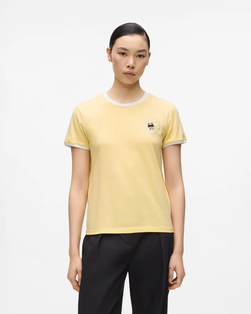 Karl Lagerfeld Karl Lagerfeld Ikon Small Circle Yellow T-shirt