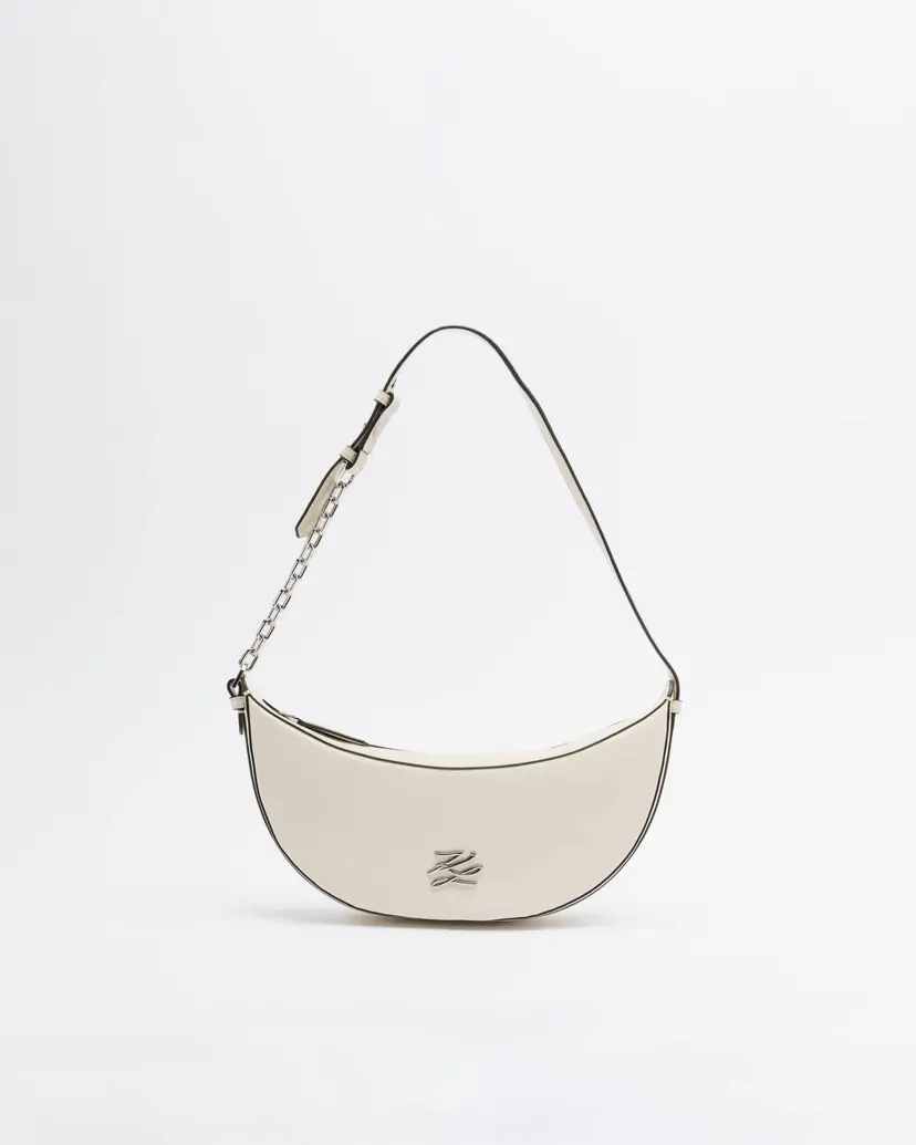 Karl Lagerfeld Karl Lagerfeld K/Autograph SM Halfmoon SHB White Baguette bag