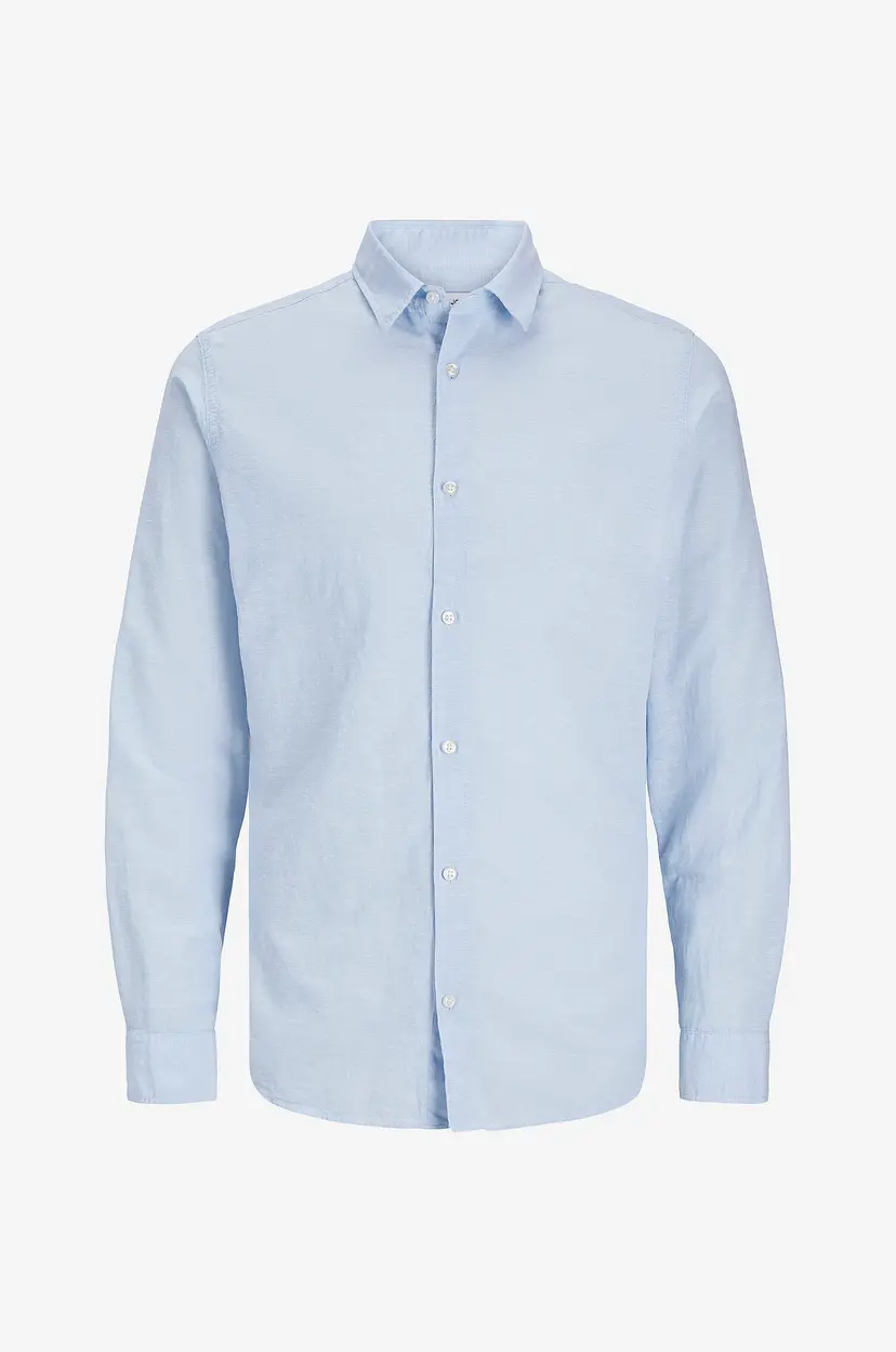 Jack & Jones Junior Skjorte jjeBreeze Linen Blend Shirt LS SN J - Blå