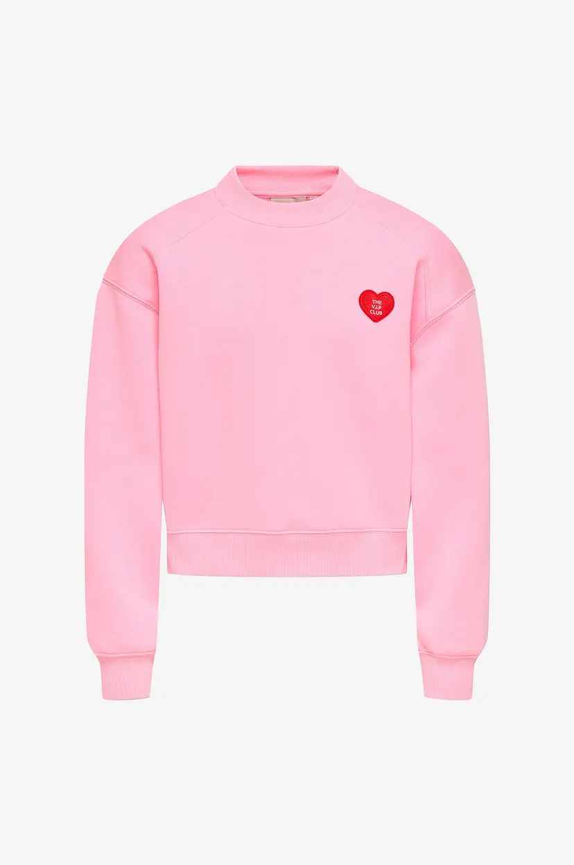 Kids Only Collegegenser kogEvisa L/S O-neck Short - Rosa