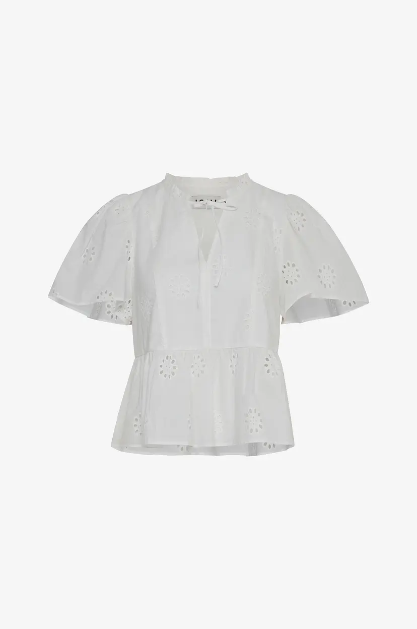 Ichi Bluse ihUlrica SS - Hvit