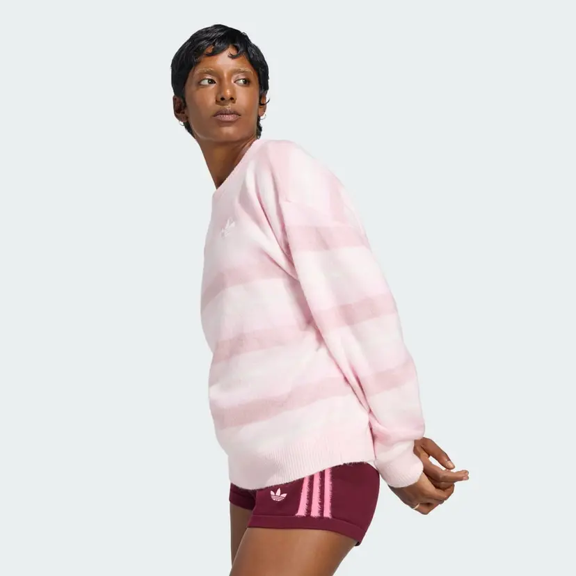 Adidas KNIT ESSENTIALS STRIPED CREW Genser