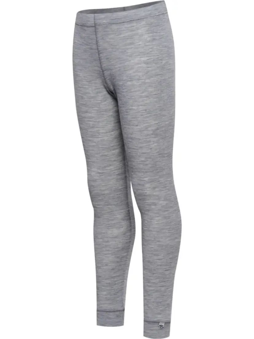 Hummel Hummel Jr Ull Rib Leggings Grey Melange (152 / 12 år)