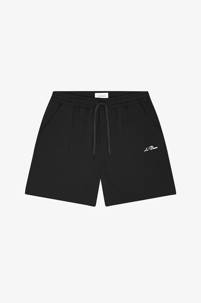 Les Deux Badeshorts Seersucker - Svart