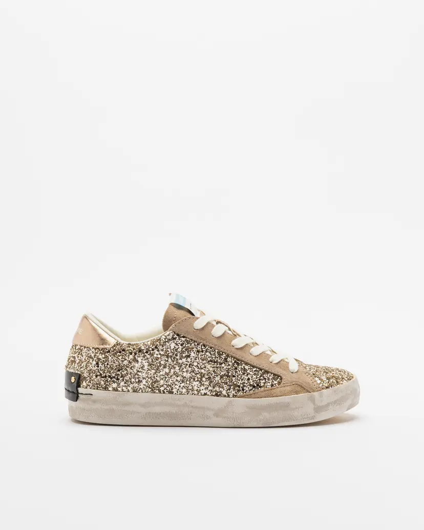 Crime London Crime London Distressed Golden Sneakers