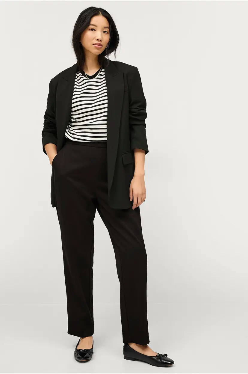 Ellos Collection Pull-on bukser med rette bein - Svart